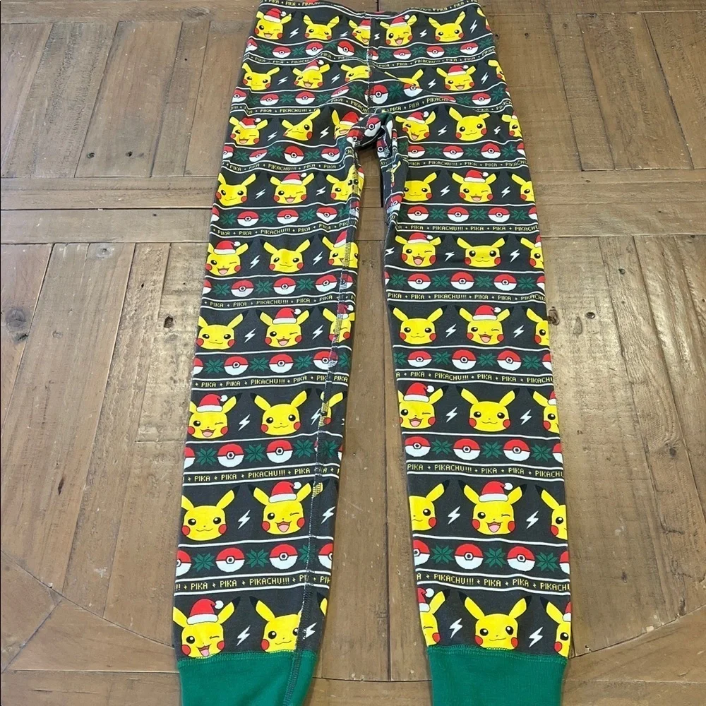 Hanna andersson Pokemon pikachu holiday Christmas pajamas size 12